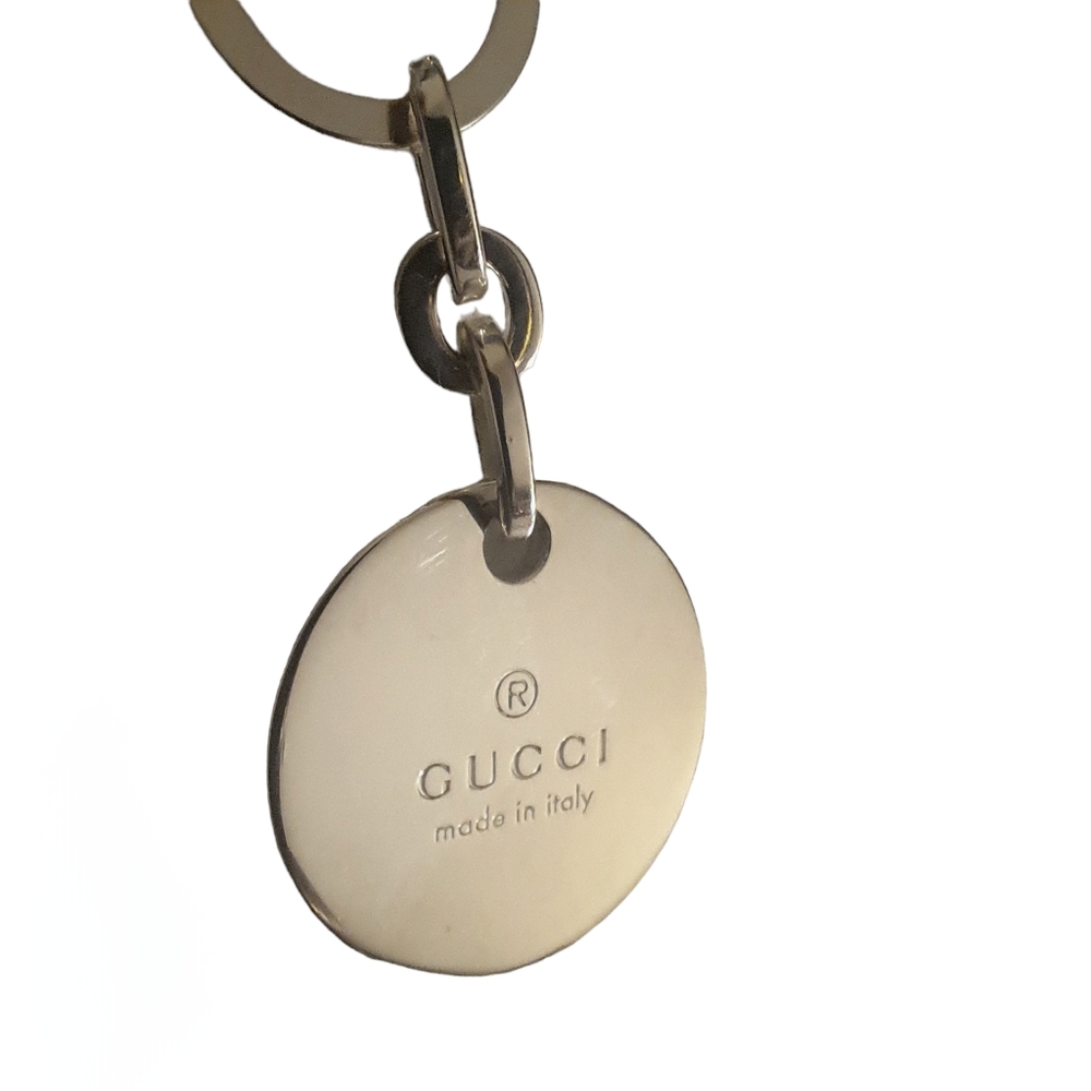 Gucci Icon Gucci Logo Silver Round Trademark Charm - Picture 3 of 6
